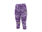 Legging de sport capri violet à motifs pour femme avec cordon de serrage.