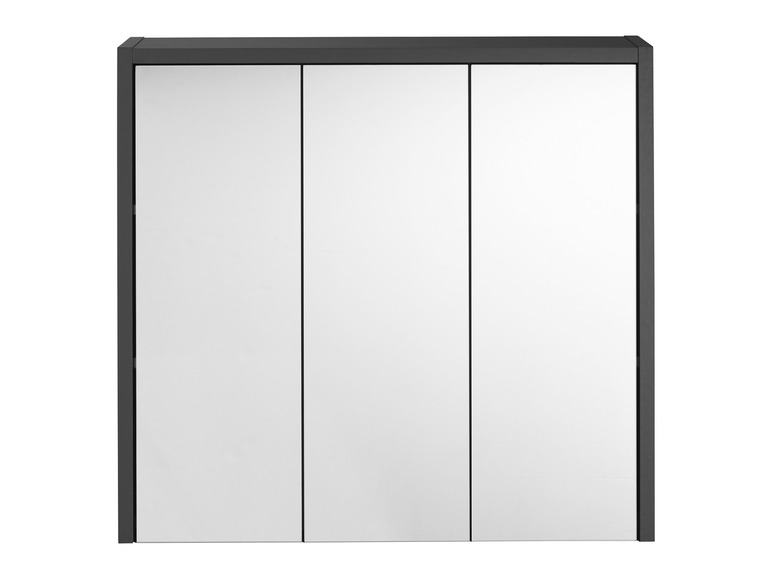 Aller en mode plein écran : LIVARNO home Armoire de toilette miroir Oslo, 65 x 60 x 17 cm, anthracite - Image 1