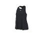 Débardeur de sport noir pour femme avec logo blanc sur la poitrine