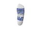 Chaussette blanche avec des rayures bleues