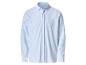 Chemise à manches longues rayée bleu clair et blanc pour homme.
