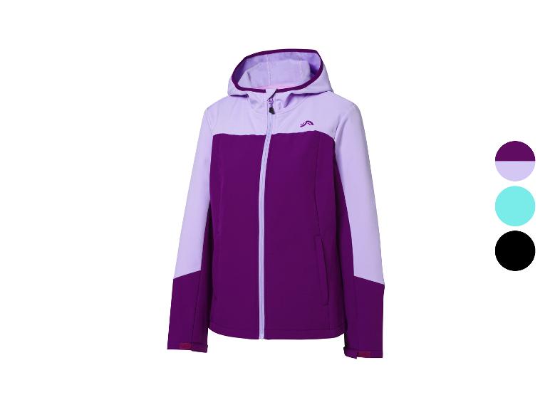 Veste de sport violette et lavande avec fermeture éclair et capuche, avec options de couleur affichées.
