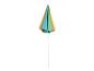 Parasol de plage bleu, vert et orange.
