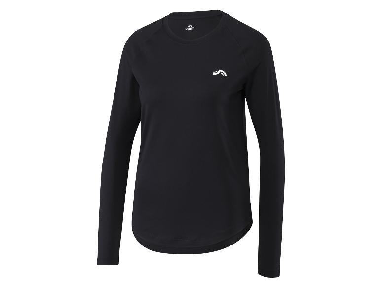 T-shirt de sport noir à manches longues Crivit