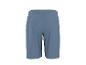 Short de sport bleu avec taille élastique et poches arrière.