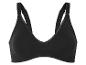 Soutien-gorge noir uni, style simple et confortable.