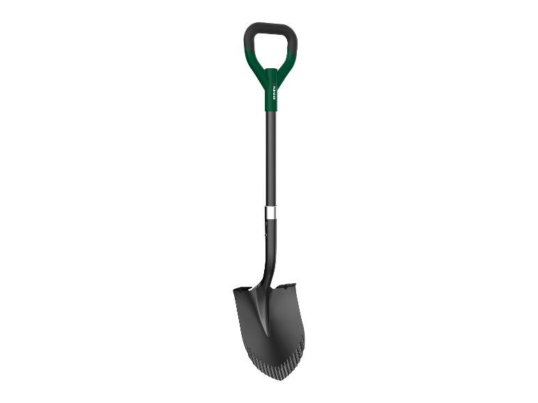 Pelle de jardin avec poignée en D verte et noire
