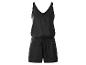 Combinaison short noire pour femme avec décolleté en V