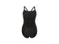 Maillot de bain noir une pièce, dos nageur.