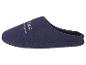 Pantoufles bleu marine avec inscription "Time". 