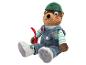 Peluche otarie en salopette, style streetwear, chapeau vert.