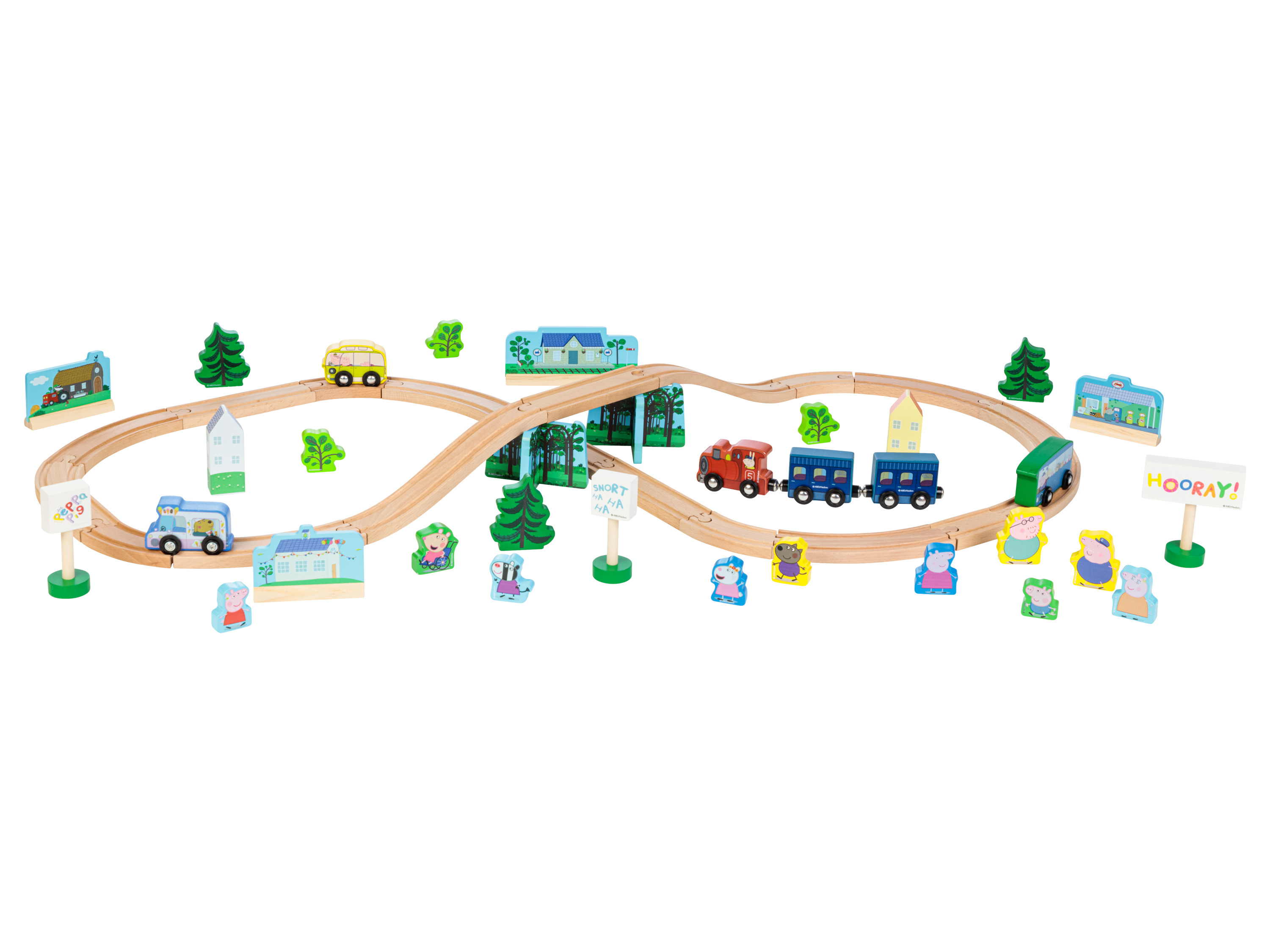 Coffret de train en bois  Peppa Pig
