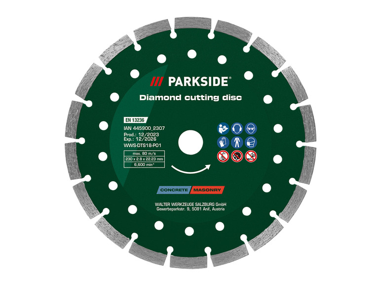 Aller en mode plein écran : PARKSIDE® Kit de disques à tronçonner ou ébavurer ou Disque à tronçonner diamanté, Ø 230 mm - Image 9