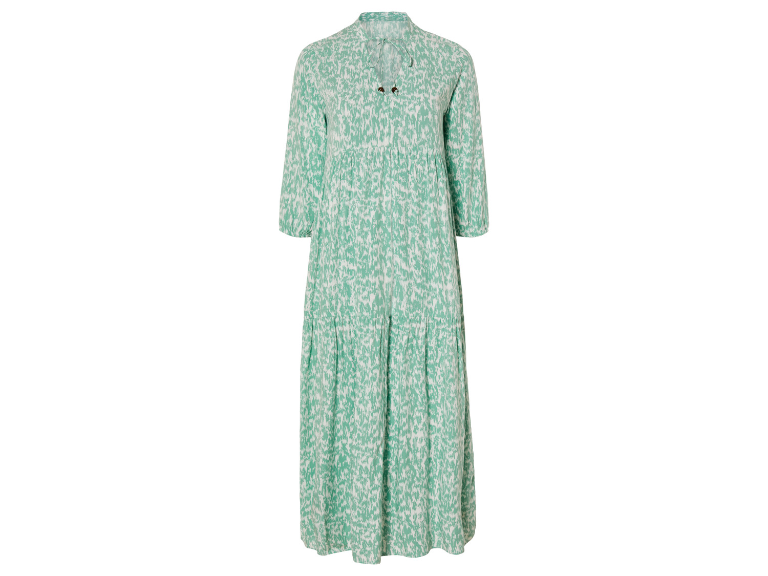 Robe Esmara Bleu Cachemire à Volants – Taille 38, Manches Longues Bohème, Occasion Bon état