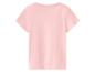 T-shirt rose uni à manches courtes, vue de dos.