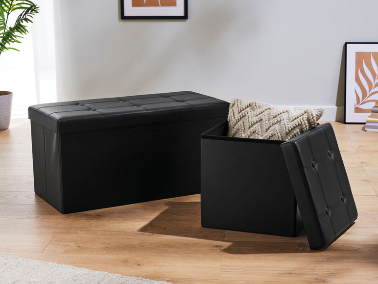 Aller en mode plein écran : LIVARNO home Pouf pliable avec coffre de rangement San Diego - Image 16