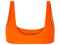 Un haut de bikini orange avec de larges bretelles.