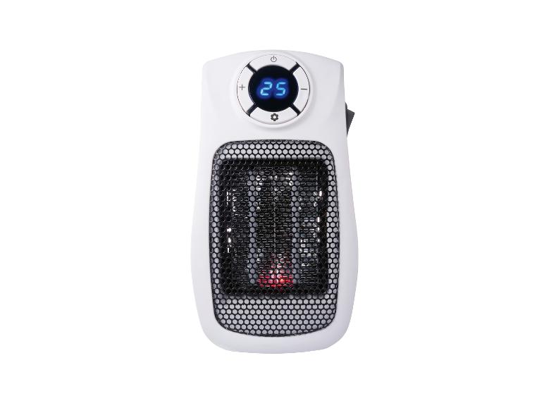 Chauffage électrique portable blanc avec affichage numérique