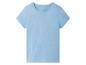 T-shirt bleu clair pour enfant, style minimaliste.