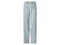 Pantalon de pyjama rayé pour femme en bleu clair et beige