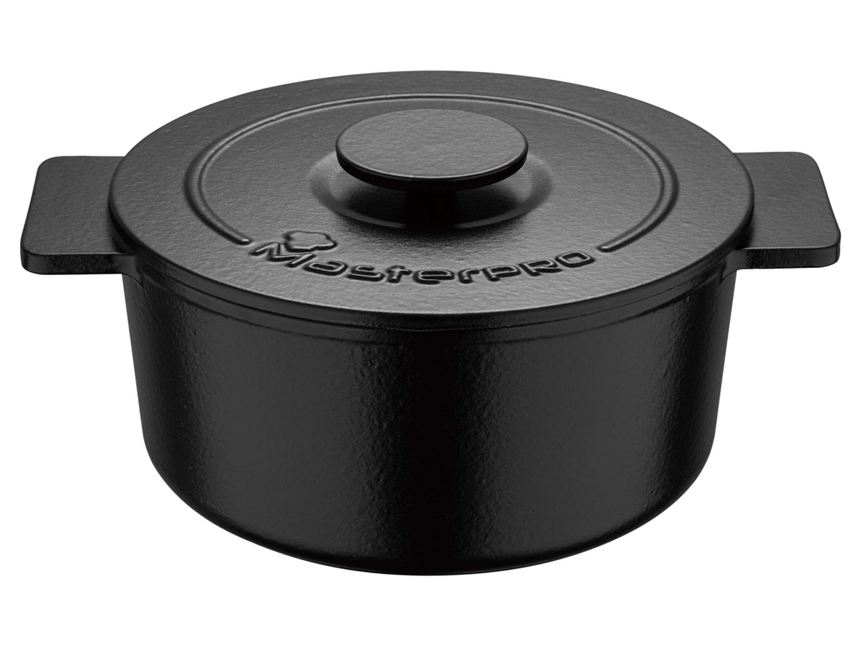 Masterpro Faitout en fonte,  Ø 21 x 10 cm (noir)