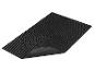 Tapis noir avec surface côtelée et motif abstrait