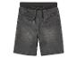 Shorts en jean gris foncé pour enfant, style décontracté.