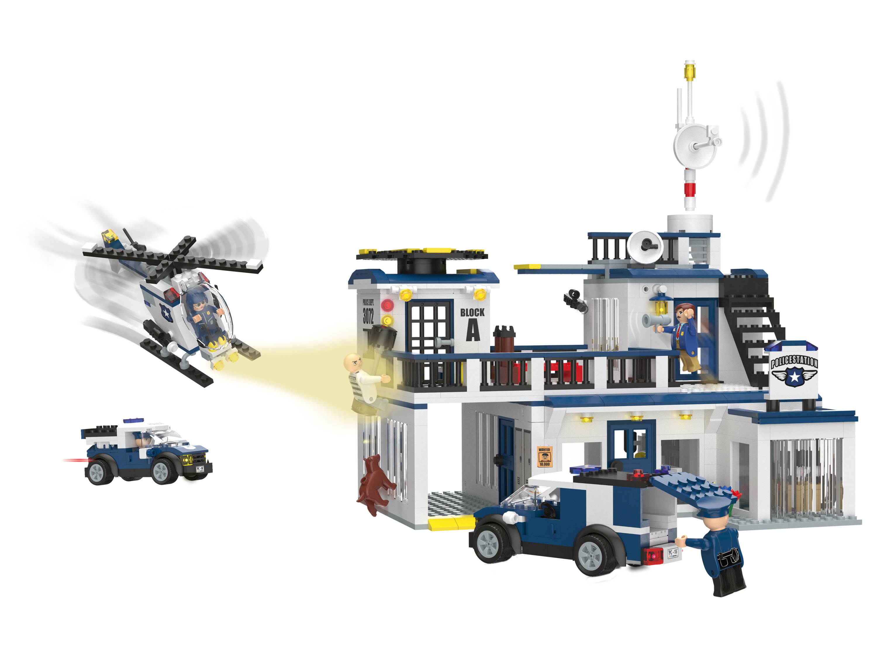 Playtive Clippys Set de construction (poste de police)
