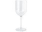 Un verre à vin transparent.