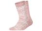 Chaussettes roses imprimé zèbre et chaussettes roses unies