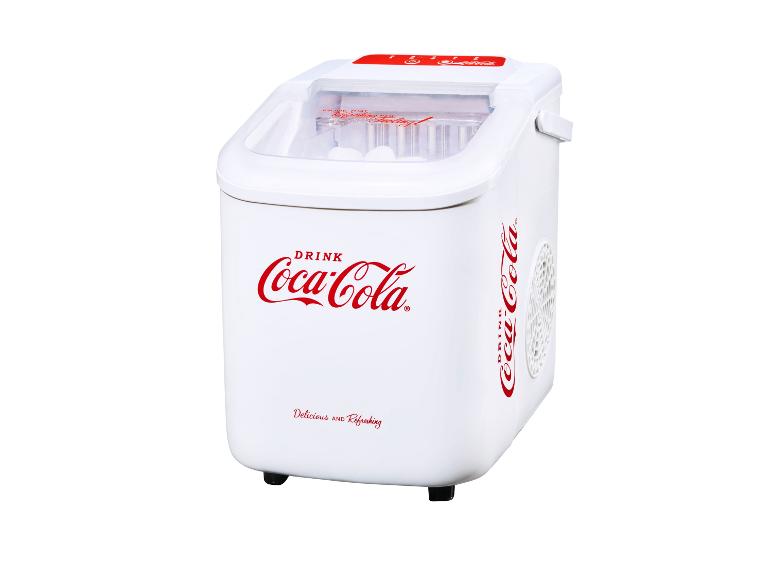 Une machine à glaçons Coca-Cola blanche pour faire des glaçons.