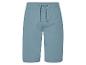 Shorts en coton bleu clair, style décontracté.