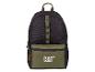 Sac à dos noir et vert kaki avec poche avant et grand logo