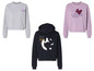 Trois sweat-shirts Disney : Mickey Mouse, Donald Duck et Minnie Mouse.