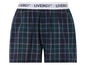 Boxers Livergy à carreaux bleus et verts.