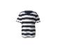 T-shirt à manches courtes rayé bleu marine et blanc