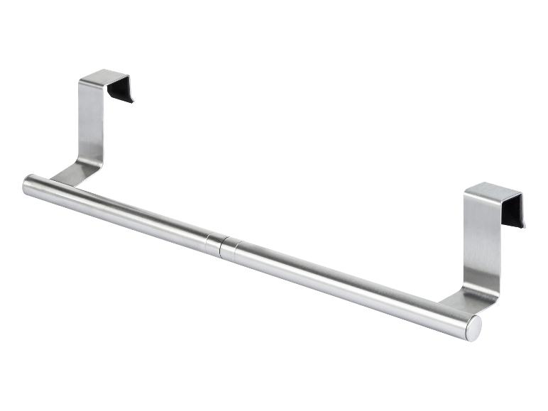 Porte-serviettes suspendu en acier inoxydable pour cuisine ou salle de bain.