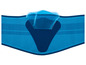 Une bande de compression bleue avec un insert en gel.
