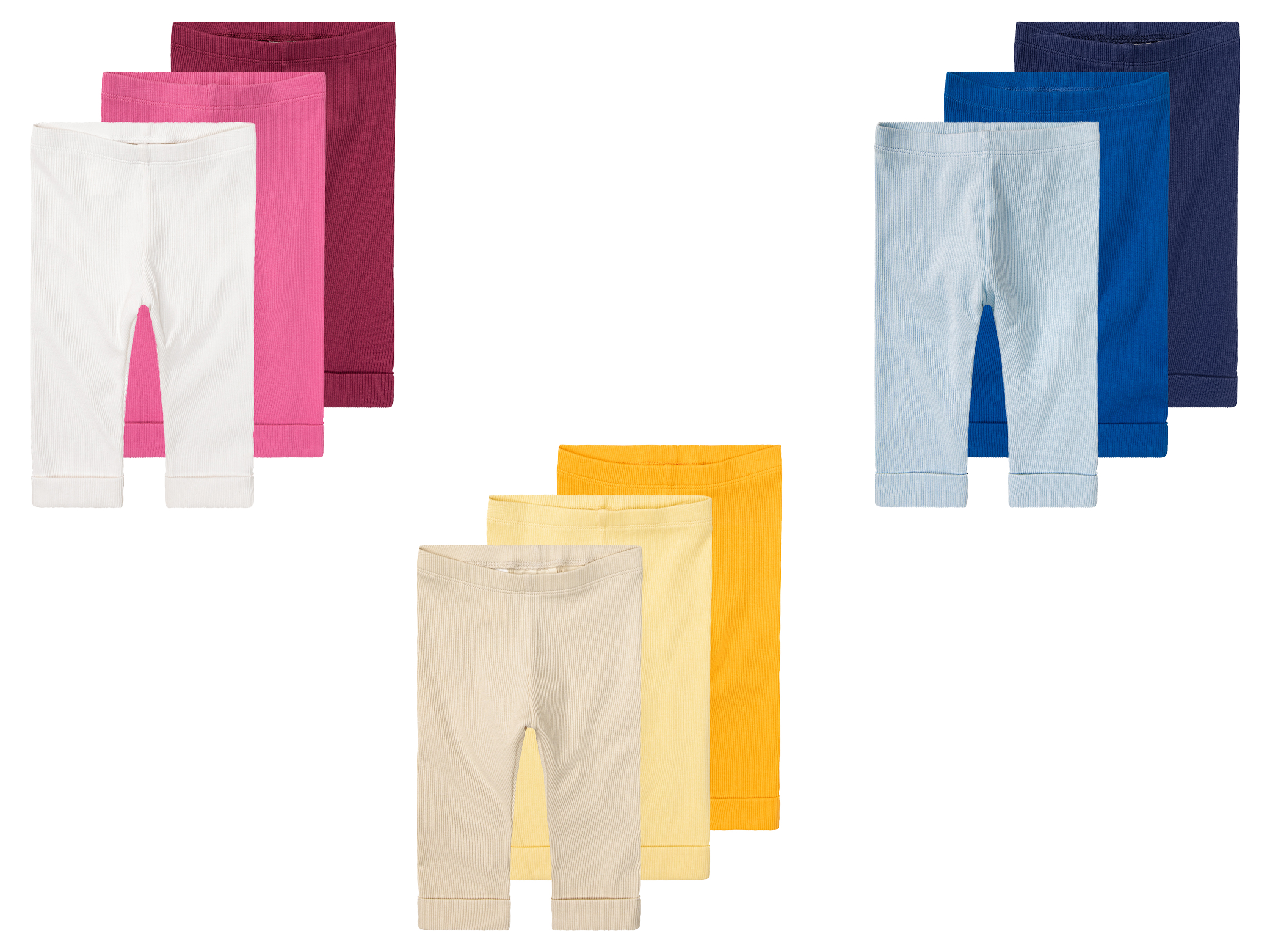 lupilu® Lot de 3 leggings bébé