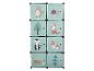 Armoire modulaire pour enfants avec motifs d'animaux de la forêt et de la nature.