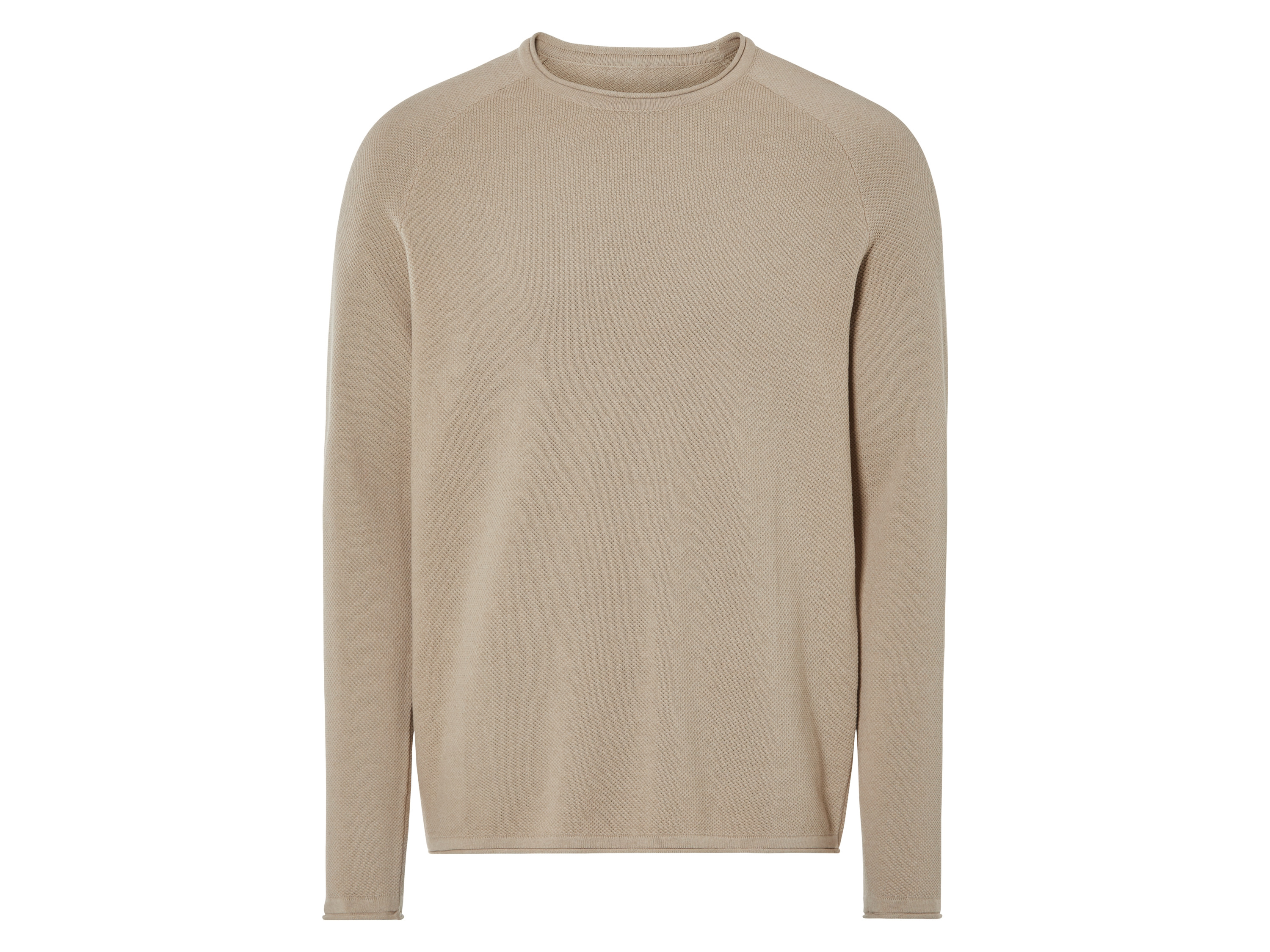 LIVERGY® Pull en maille fine pour homme (beige, S)