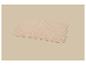 Tapis de bain rectangulaire beige avec une texture éponge.