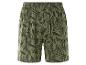 Shorts homme, motif tropical vert olive.