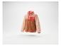 Veste polaire enfant rose et marron avec fermeture éclair