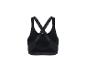 Soutien-gorge de sport noir avec bretelles croisées et logo sur la bande.