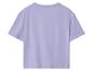 T-shirt femme violet clair à manches courtes, vue de dos
