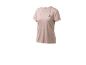 T-shirt de sport femme à manches courtes couleur chair avec motif subtil