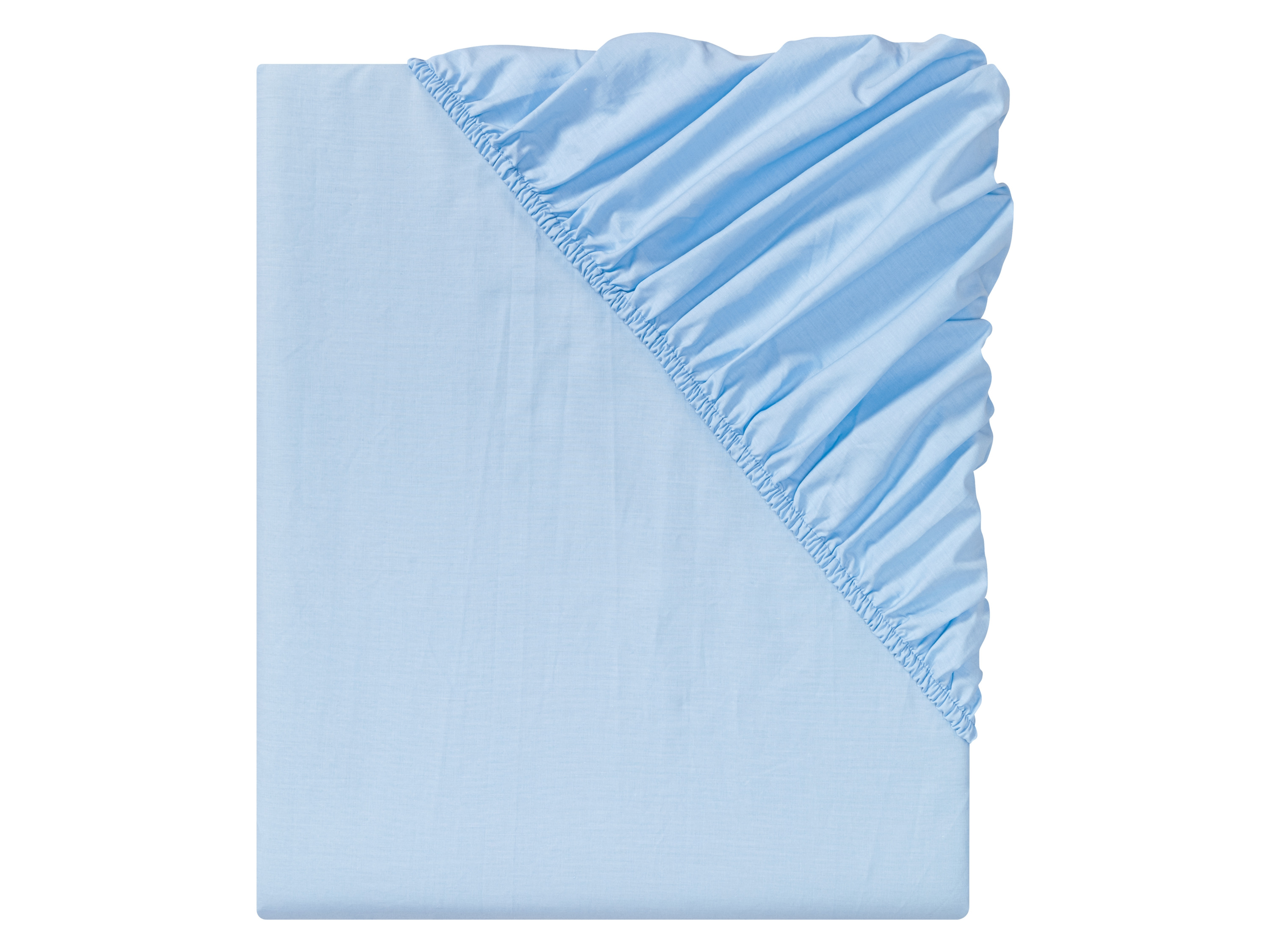 LIVARNO home Drap-housse en percale,140-160 x 200 cm (bleu clair)
