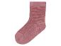 Une chaussette rose à côtes.