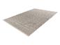 Tapis rectangulaire gris clair avec motif géométrique de rayures et de carrés
